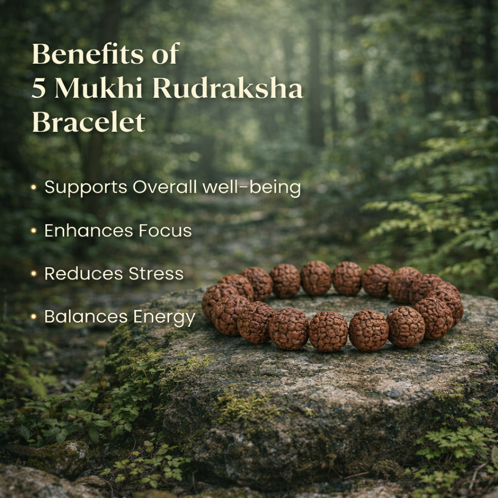 5 Mukhi Rudraksha Bracelet