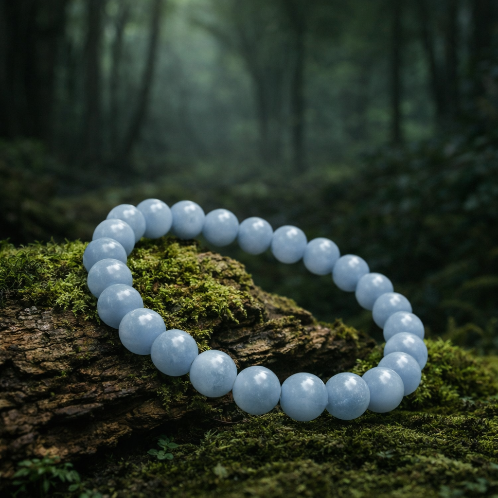 Angelite Bracelet for Communication , Peace, Harmony and Angelic connection