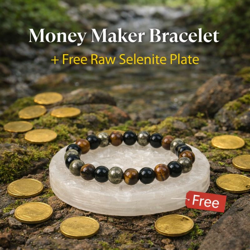 Money Maker Bracelet with FREE Raw Selenite Plate
