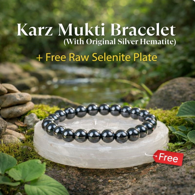 Karz Mukti Bracelet with FREE Raw Selenite Plate