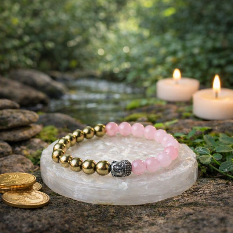 Love & Money Attractor Bracelet with FREE Raw Selenite Plate
