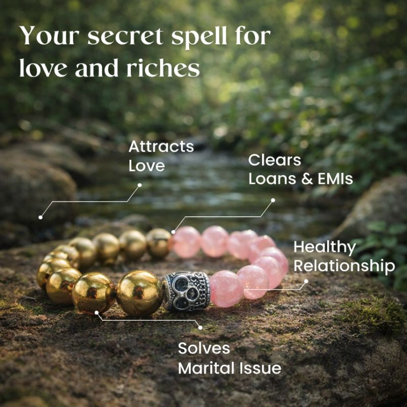 Love & Money Attractor Bracelet with FREE Raw Selenite Plate