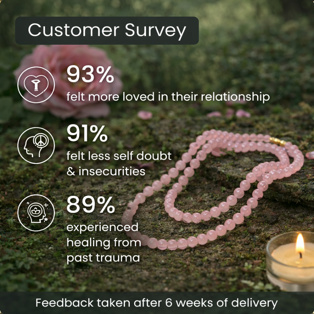Rose Quartz Mala - 8mm || 108 Beads