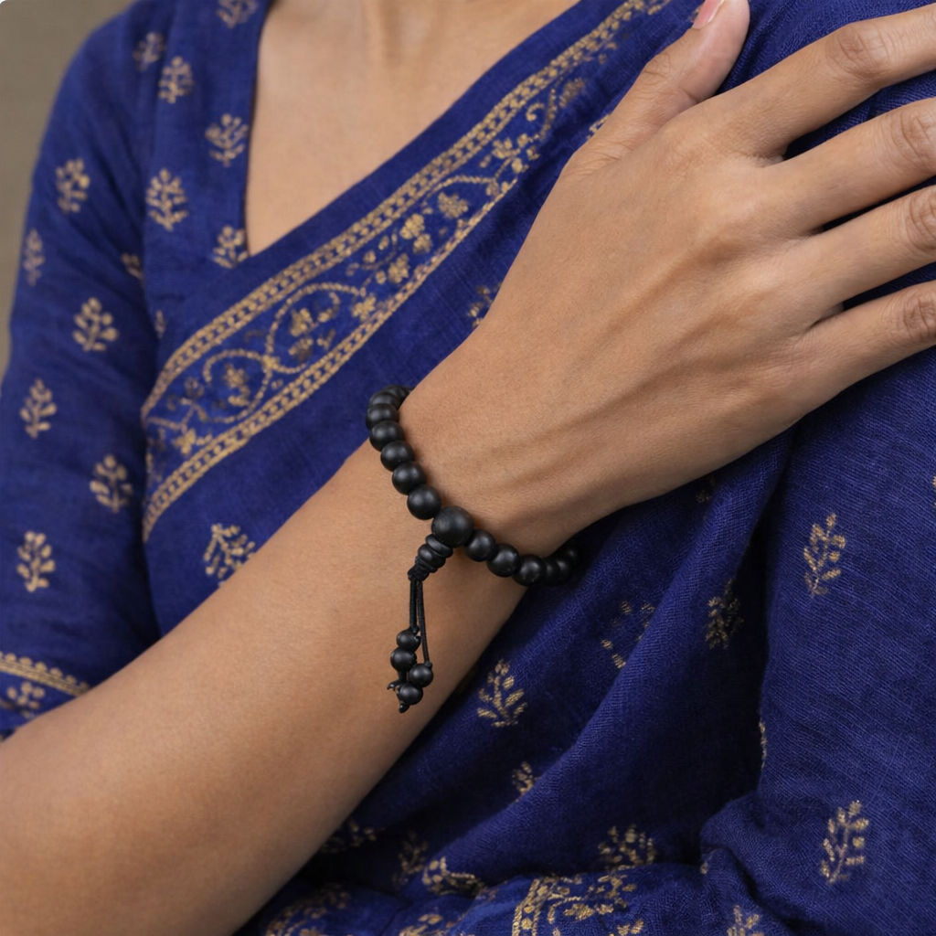 Karungali Malai (8mm) with 8mm Karungali Bracelet (Govt. Certified)