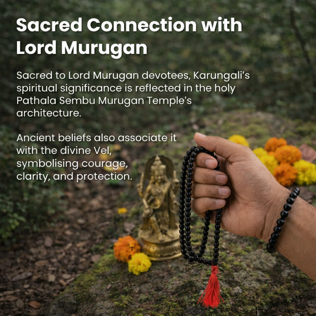 Karungali Family Protection Combo – Kids Karungali Mala (6mm) and 8mm Karungali Bracelet