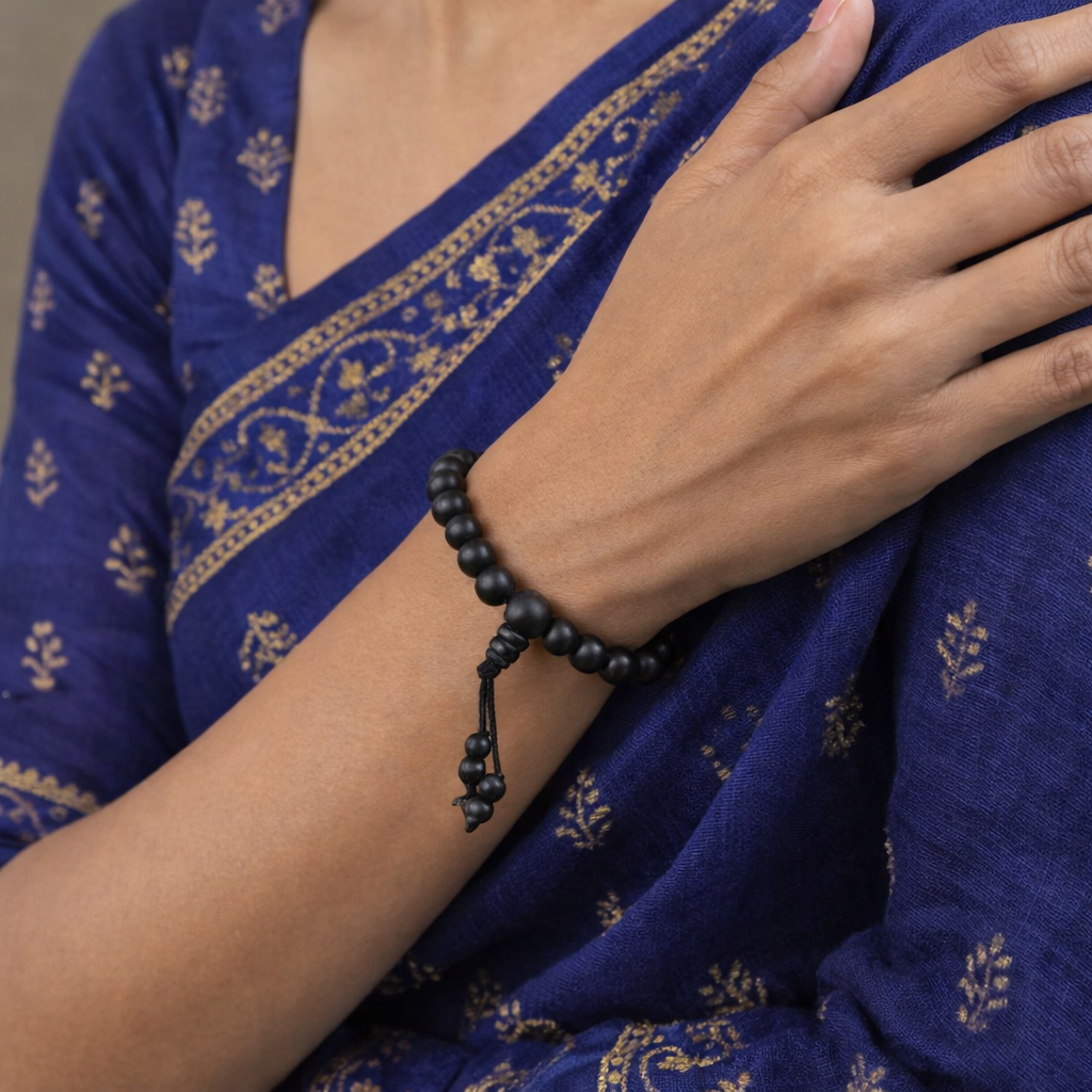 Karungali Family Protection Combo – Kids Karungali Mala (6mm) and 8mm Karungali Bracelet