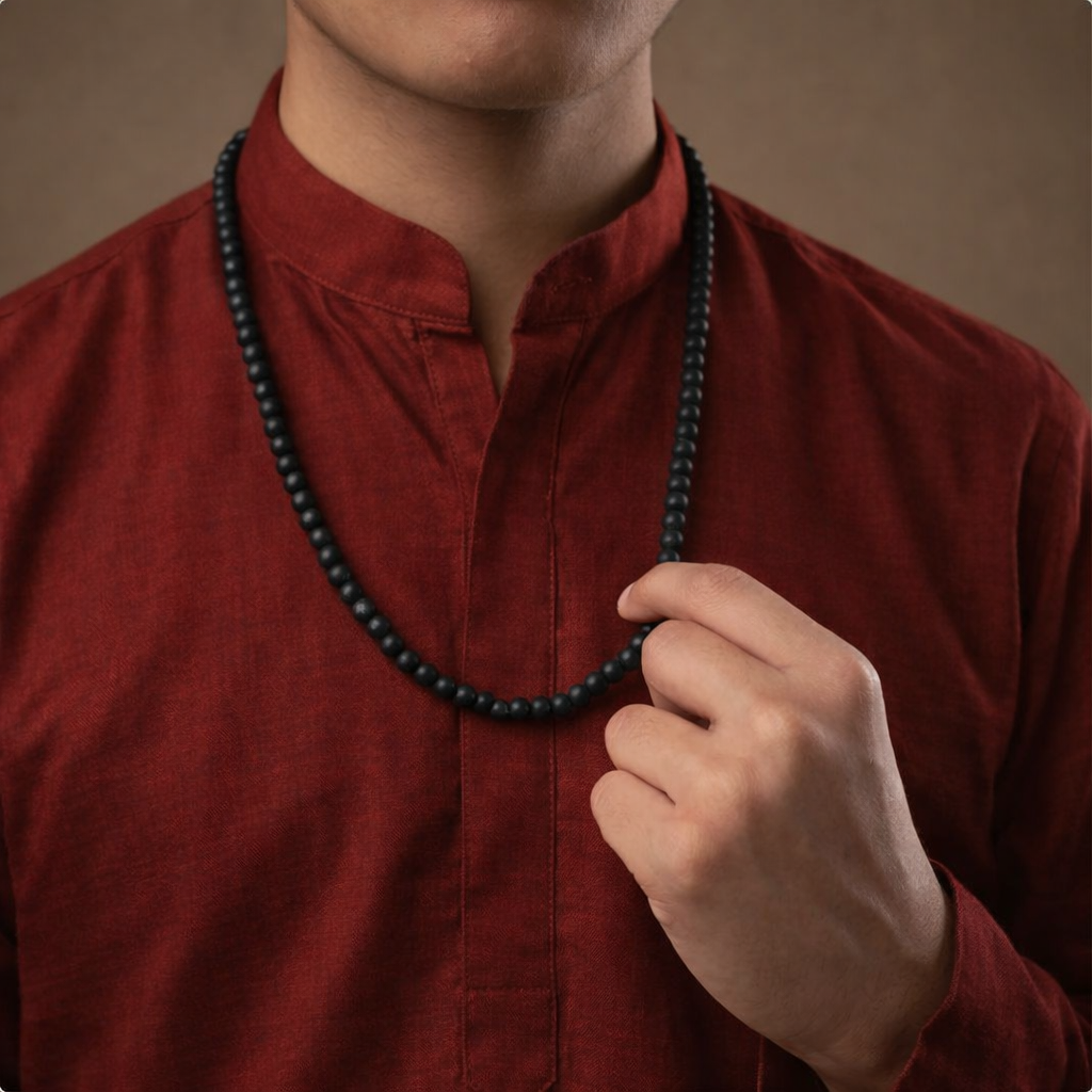 Karungali Family Protection Combo – Kids Karungali Mala (6mm) and 8mm Karungali Bracelet