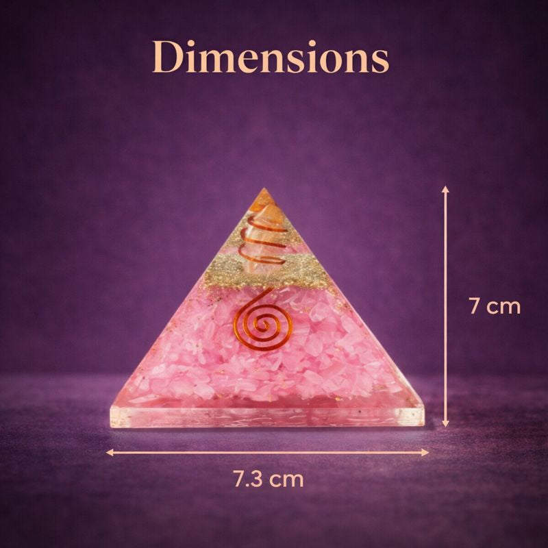 Love Attraction Pyramid – Orgonite Rose Quartz Energy Pyramid