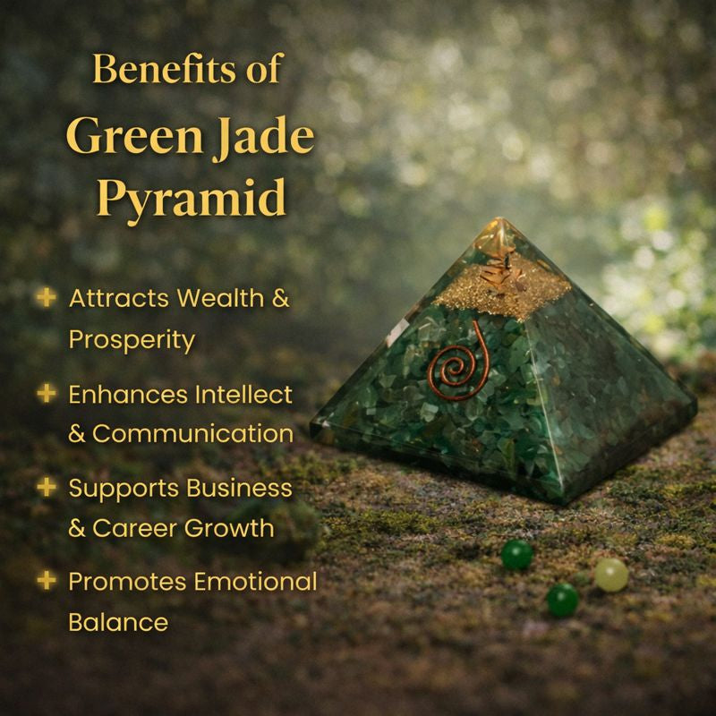 Green Jade Pyramid – Orgonite Mercury (Budh) Energy Pyramid