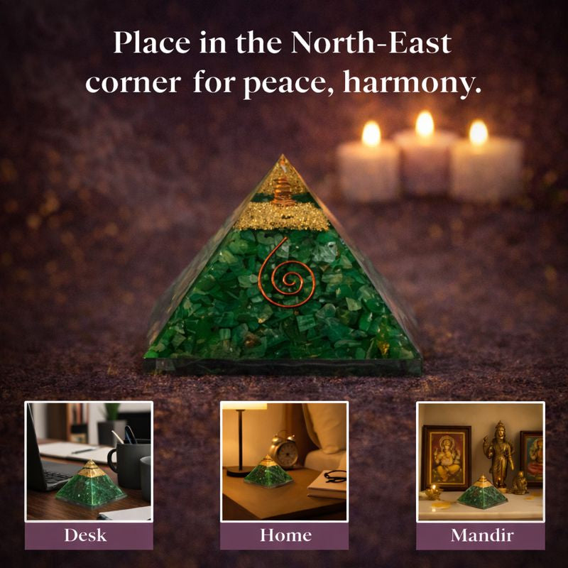 Green Jade Pyramid – Orgonite Mercury (Budh) Energy Pyramid