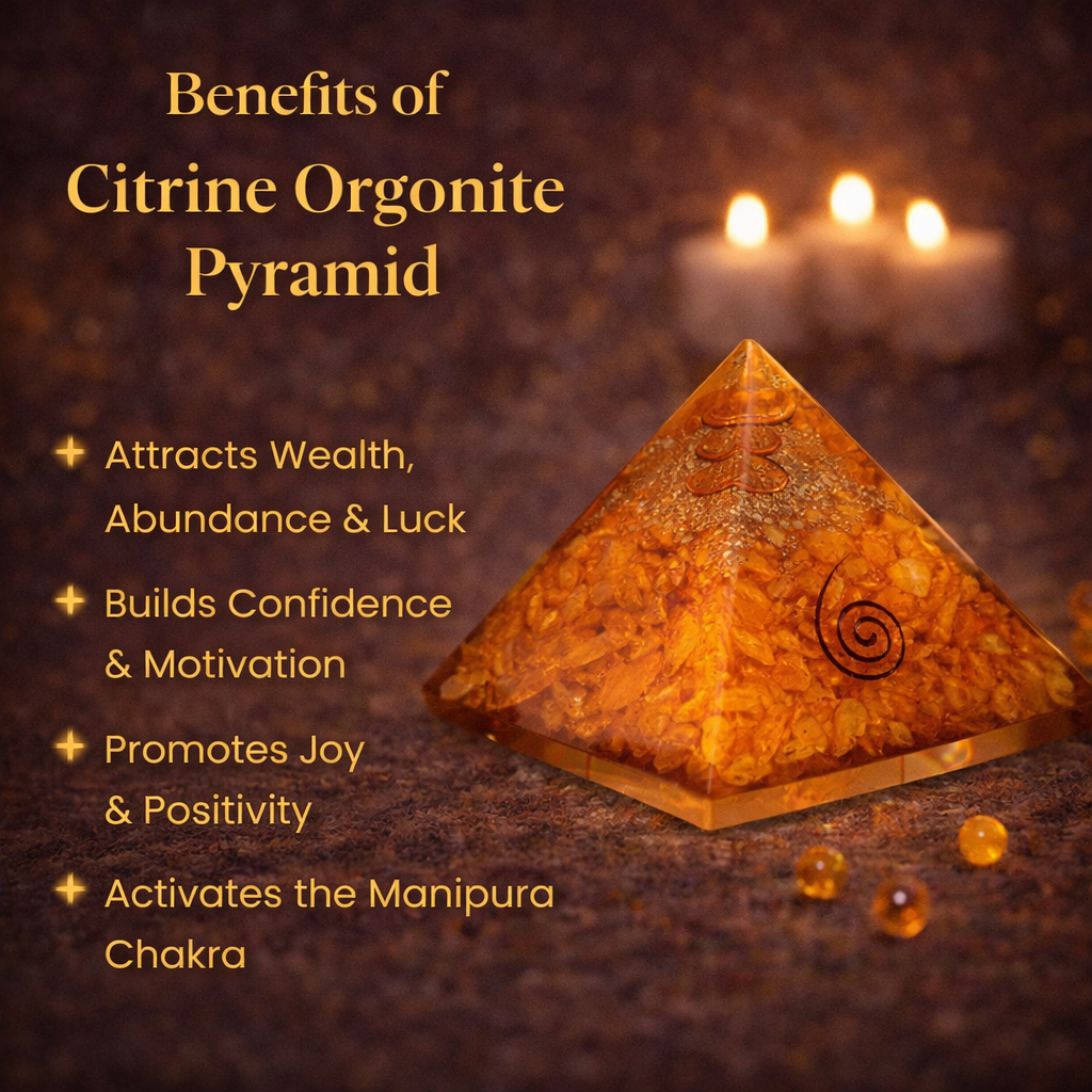 Vyapar Vridhi Pyramid – Made from Citrine Crystals