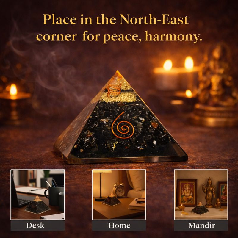 Black Obsidian Pyramid – Orgonite Protection & Grounding Pyramid