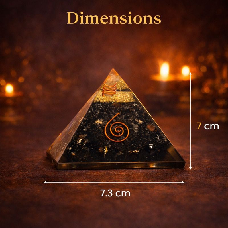 Black Obsidian Pyramid – Orgonite Protection & Grounding Pyramid