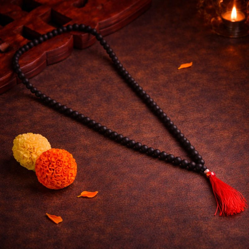 Karungali Malai 6mm for Kids (108+1 Beads) Original Ebony Wood