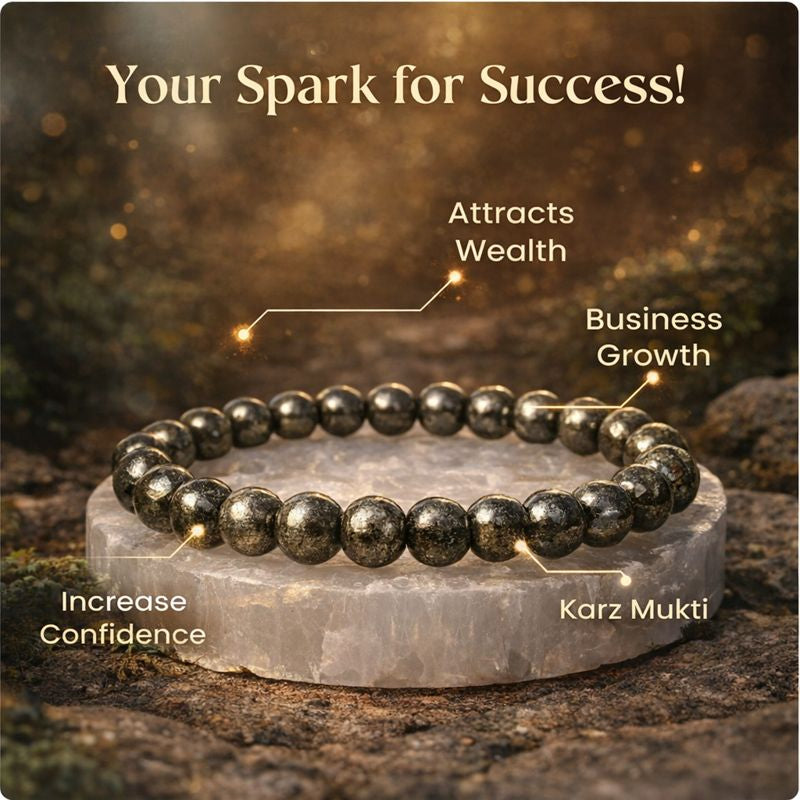 Raw Pyrite Bracelet with FREE Raw Selenite Plate