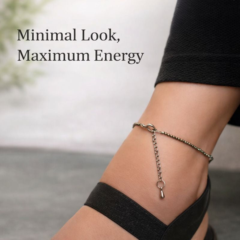 Pyrite Anklet with FREE Rose Quartz Bracelet