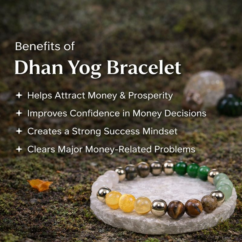 Maha Lakshmi Siddh Dhan Yog Bracelet with FREE Raw Selenite Plate