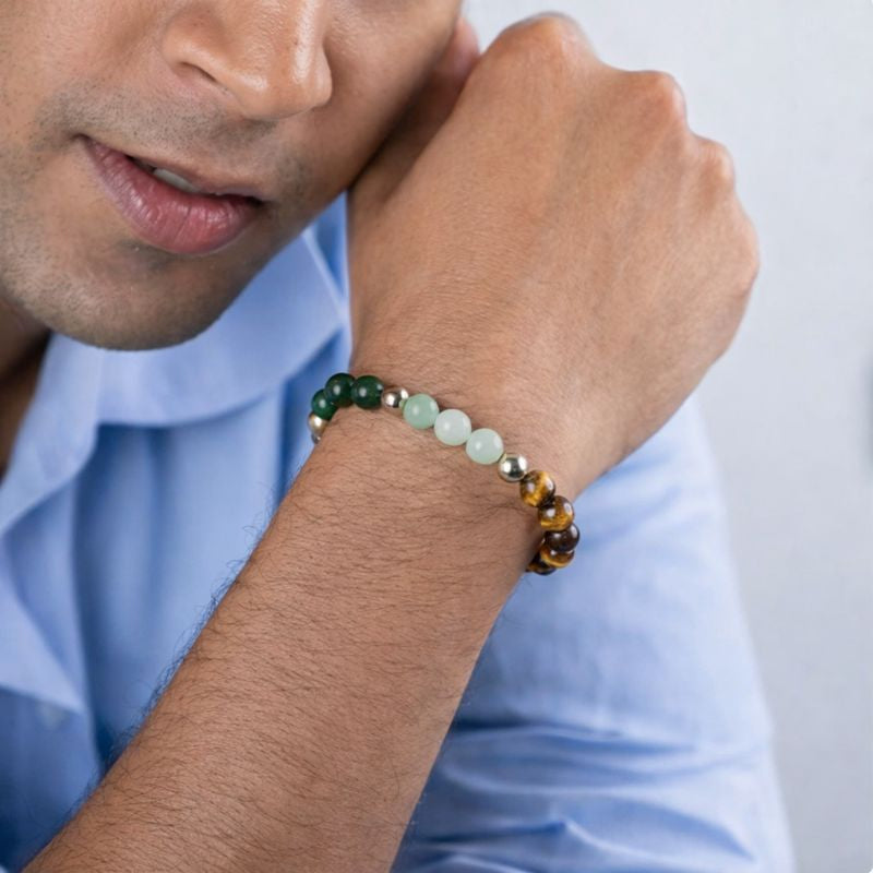 Energised Dhan Yog Bracelet with FREE Raw Selenite Plate