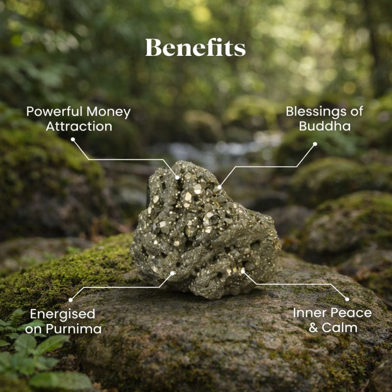 Maha Lakshmi Siddh Raw Pyrite Stone
