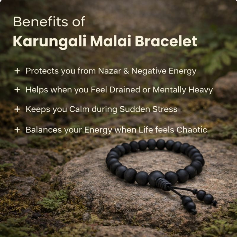 Karungali Malai Bracelet 8mm ( Govt. Certified)