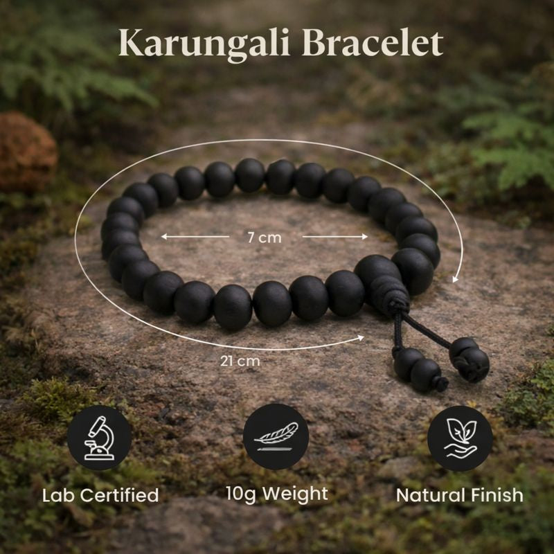 Karungali Malai Bracelet 8mm ( Govt. Certified)