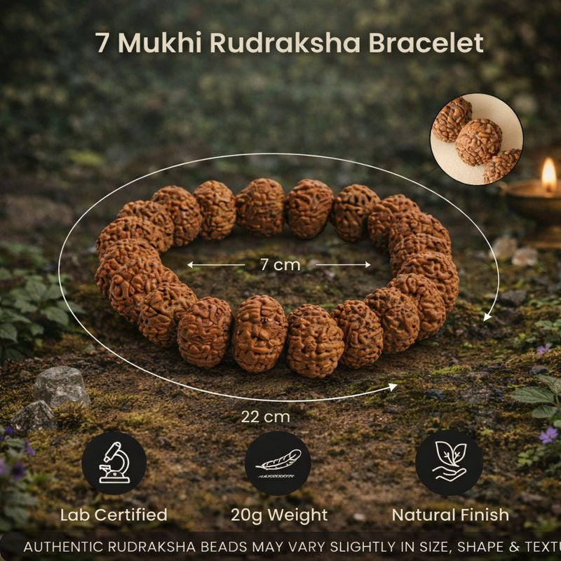 Divya Raksha Rudraksha & Karungali Mala with FREE 7 Mukhi Rudraksha Bracelet