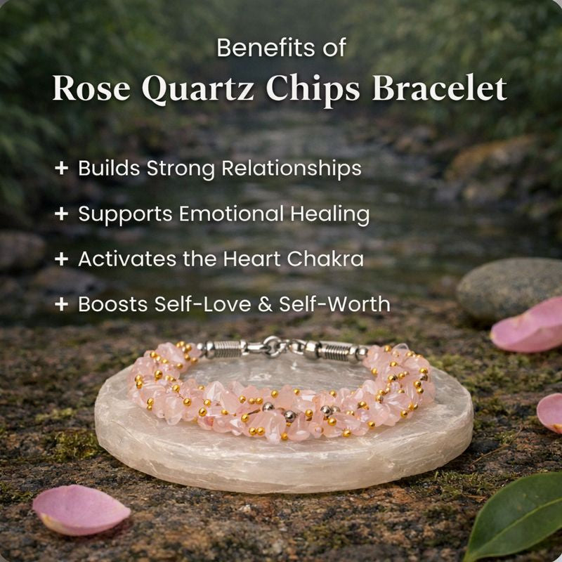 Love Attraction Chips Bracelet with FREE Raw Selenite Plate