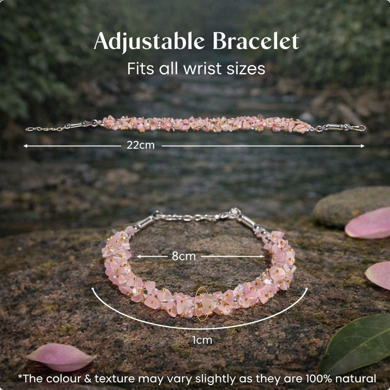Love Attraction Chips Bracelet with FREE Raw Selenite Plate