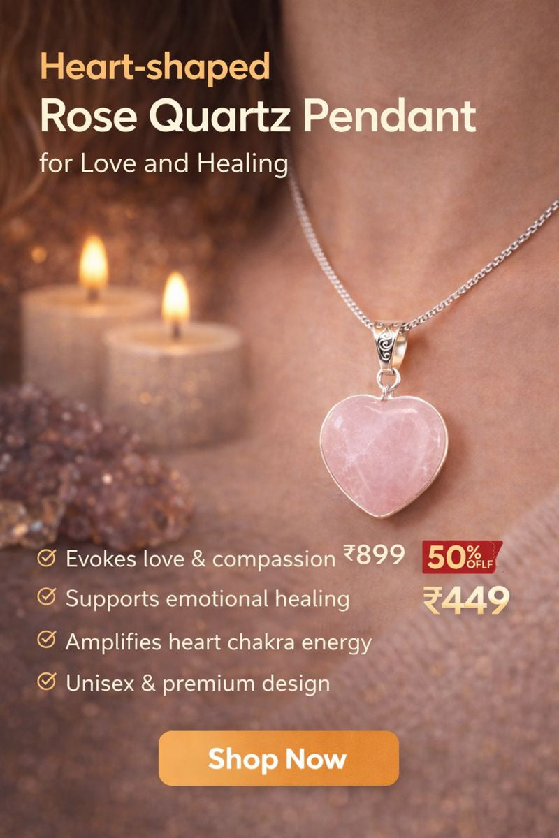 Attract Love Rose Quartz Heart Pendant