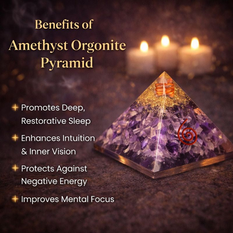 Amethyst Pyramid – Orgonite Energy Healing Pyramid