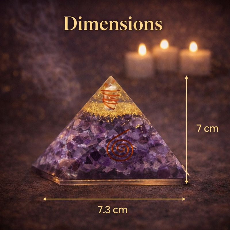 Amethyst Pyramid – Orgonite Energy Healing Pyramid