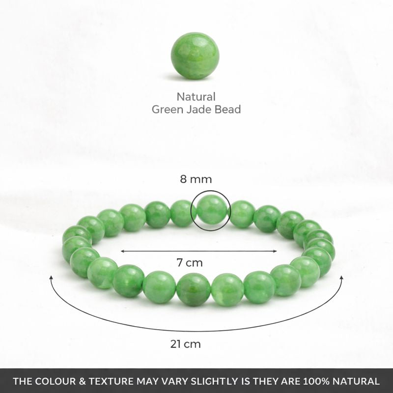 Luck and Harmony Green Jade Bracelet