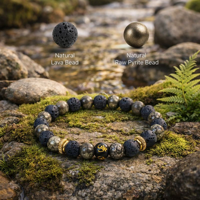 Wealth OM Pyrite Bracelet