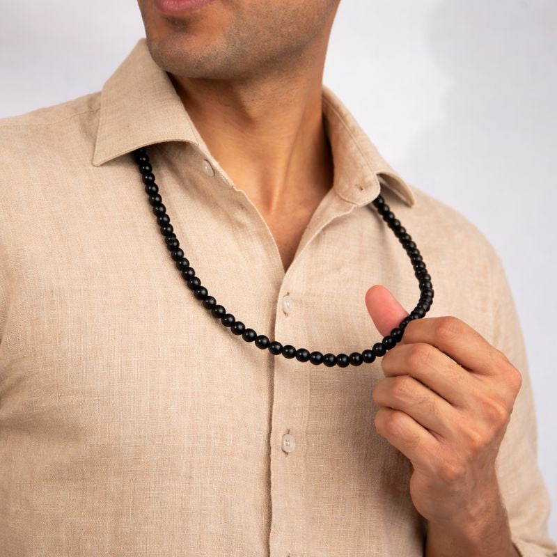Karungali Malai 8mm Stretchable - 108+1 Beads (Original Ebony Wood)