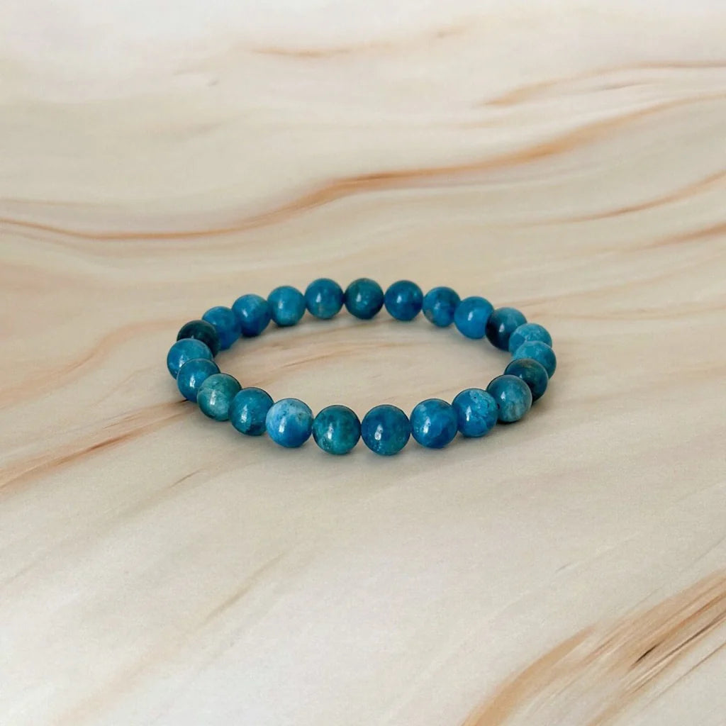 Blue Apatite Bracelet for Communication, Learning and boosts Concentration