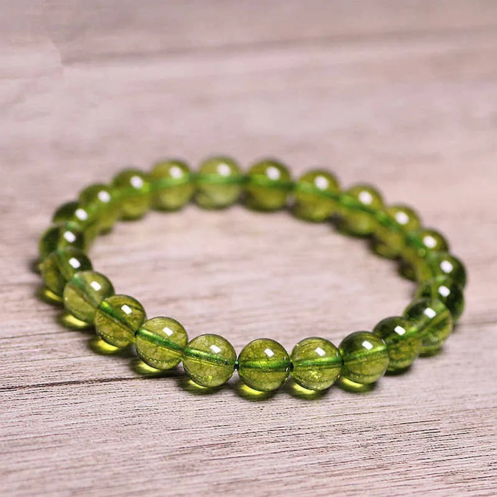 Peridot Bracelet : Stress Relief , Detoxification, Immunity Boosting