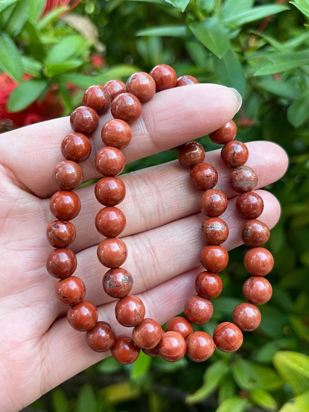Red Jasper Bracelet for Relaxation , Healing and Compassion