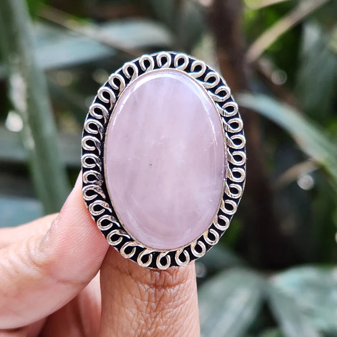 Rose Quartz Ring Adjustible